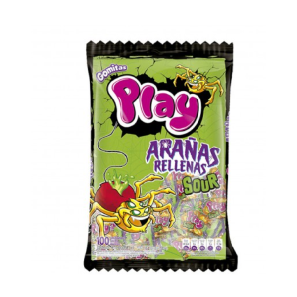 PLAY ARAÑAS RELLENAS ACIDAS 8X100 (6G)