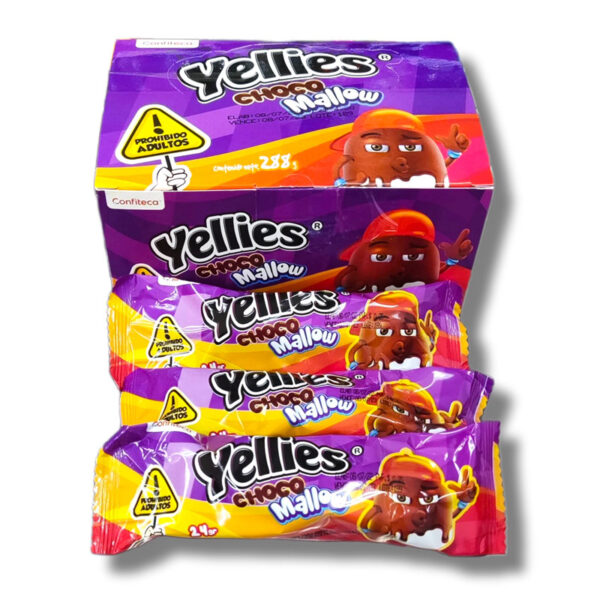 YELLIES CHOCOMELLOWS RECUBIERTOS CHOCOLATE 24g 12 X 48 RV1