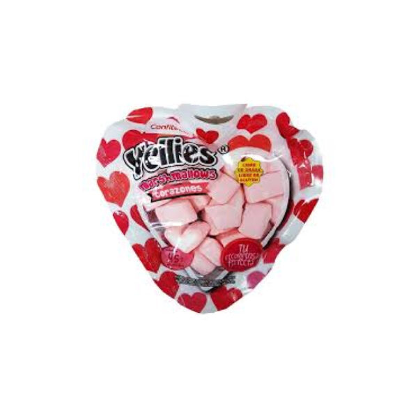 YELLIES MARSHMELLOW CORAZON 45g X 24 RV1