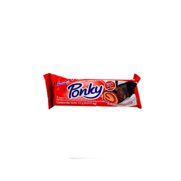 PONKY FRESAS CON CREMA *24TIR*8*33G